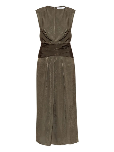  Iro Padded-shoulders Maxi Dress - Green 