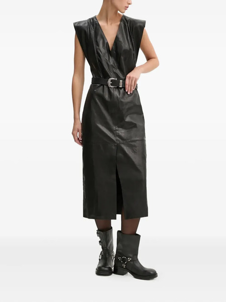  Iro Penelope Front-slit Midi Dress - Black 
