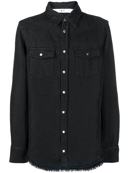  Iro Press-stud Fastening Detail Shirt - Black 