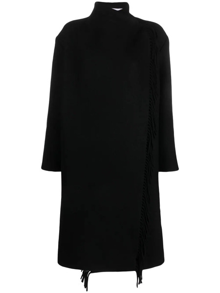  Iro Ricky Fringed Wool-blend Coat - Black 