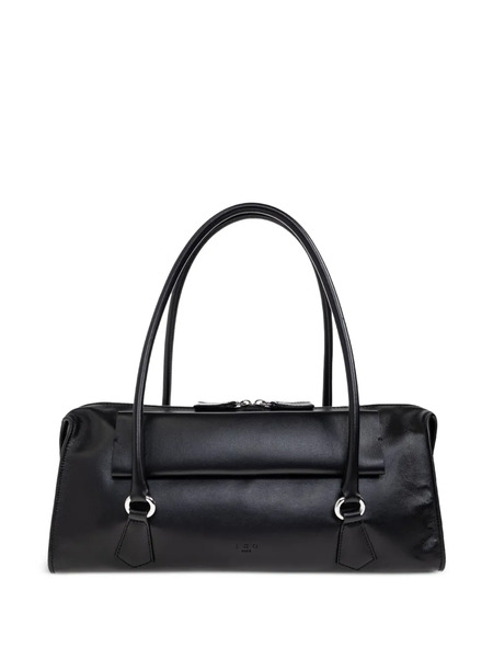  Iro Ring-detail Leather Tote Bag - Black 