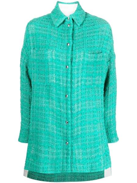 Iro Single-breasted Knitted Coat - Green 