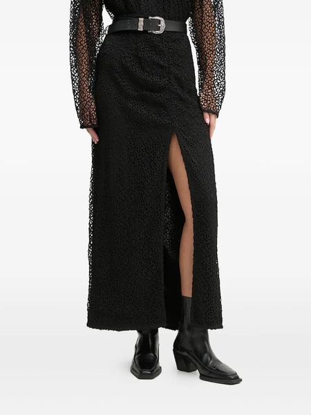  Iro Slit Midi Skirt - Black 