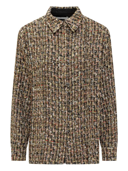  Iro Tweed-effect Woven Shirt - Brown 