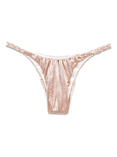  Isa Boulder Braided-strings Bikini Bottoms - Pink 