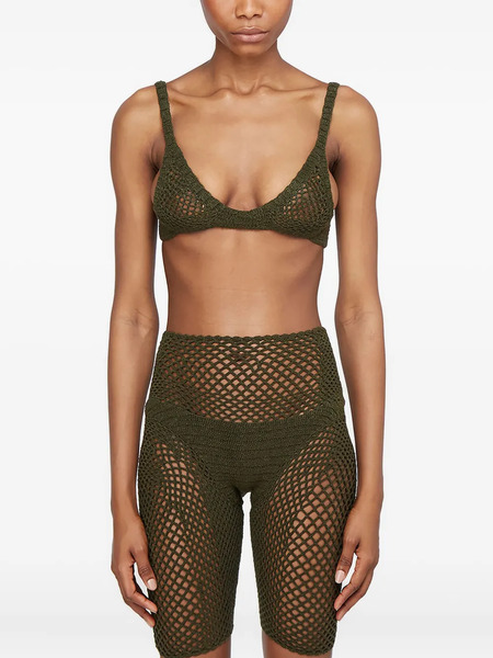  Isa Boulder Explore Crochet-knit Bra - Green 