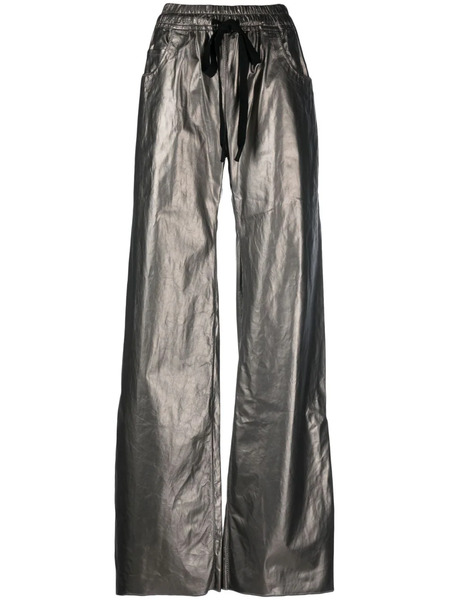  Isaac Sellam Experience Drawstring Leather Trousers - Silver 