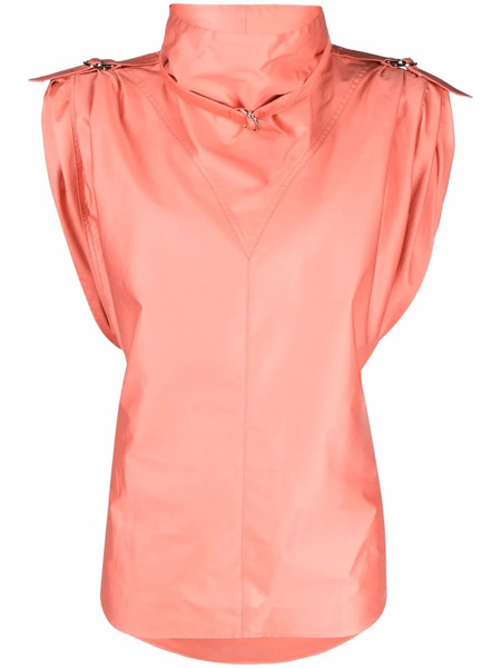  Isabel Marant Belt-detail Funnel-neck Blouse - Pink 