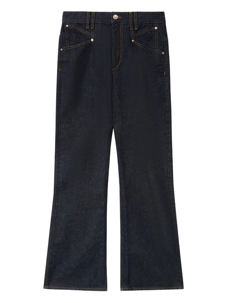  Isabel Marant Belvia Pocket Flared Jeans - Blue 