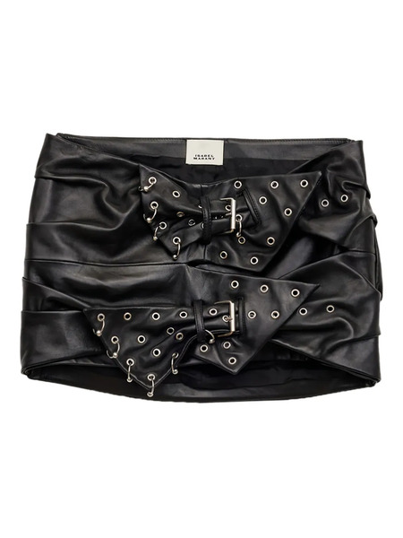  Isabel Marant Chani Leather Skirt - Black 