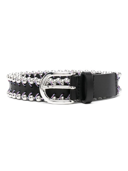  Isabel Marant Civan Leather Belt - Black 