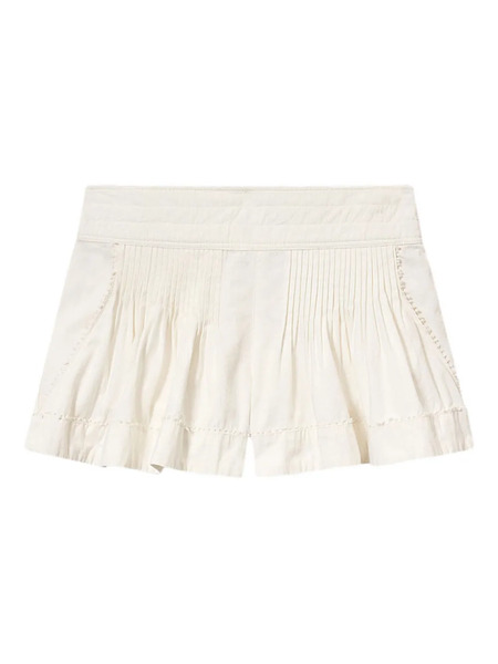  Isabel Marant Cybila Lace Pleated Shorts - Neutrals 