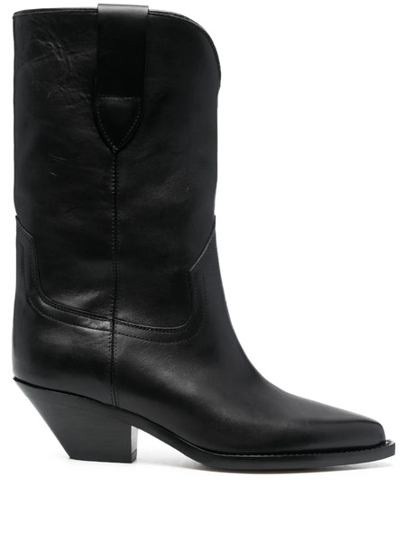  Isabel Marant Dahope 50mm Leather Cowboy Boots - Black 