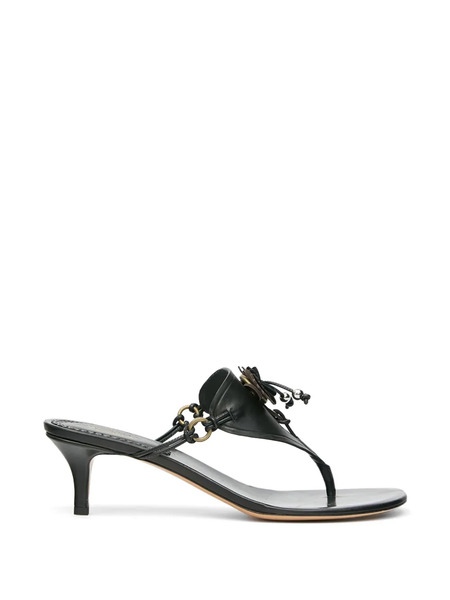  Isabel Marant Decorated Anerya Leather Sandals - Black 