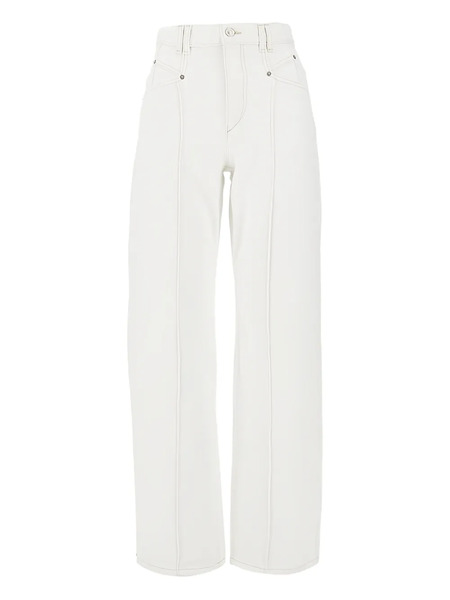  Isabel Marant Drolane Logo-patch Jeans - White 