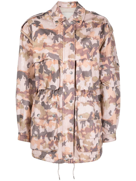  Isabel Marant Elize Camouflage-print Cotton Jacket - Neutrals 
