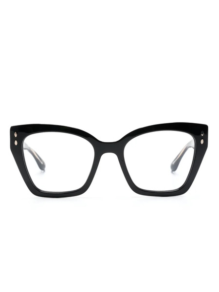 Isabel Marant Eyewear Butterfly-frame Logo-engraved Glasses - Black 