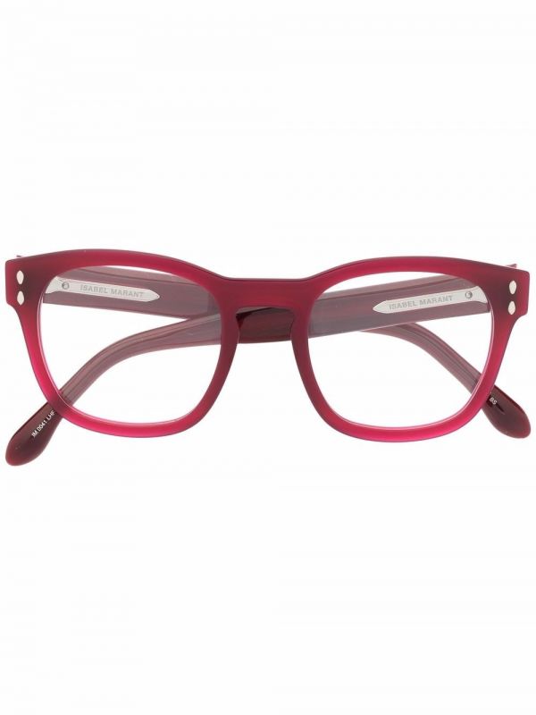  Isabel Marant Eyewear Square Frame Glasses - Red 