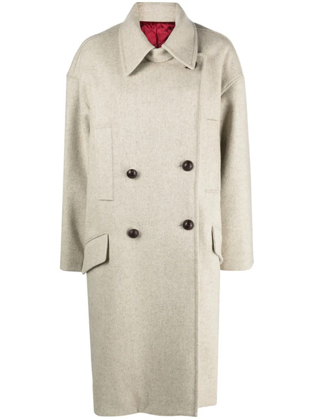  Isabel Marant Fabiola Double-breasted Coat - Neutrals 