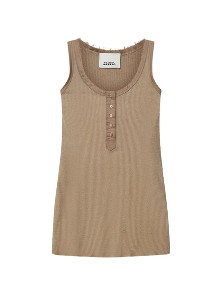  Isabel Marant Helma Button-fastening Tank Top - Neutrals 