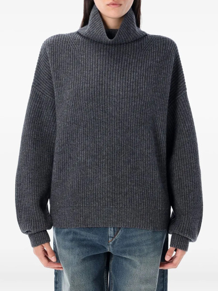  Isabel Marant High-neck Ribbed Knit - Grey 