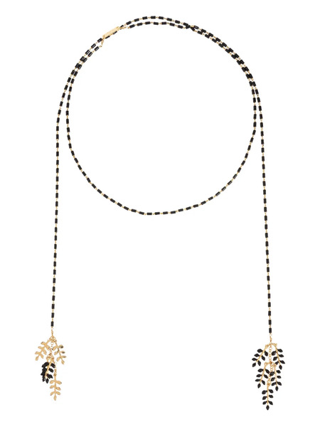  Isabel Marant Leaf Beaded Necklace - Black 