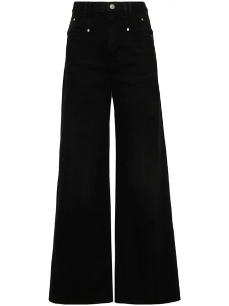  Isabel Marant Lemony Wide-leg Jeans - Black 
