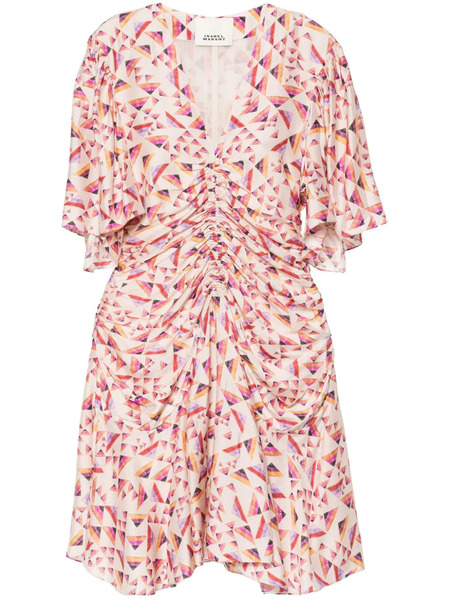  Isabel Marant Lienne Geometric Minidress - Neutrals 