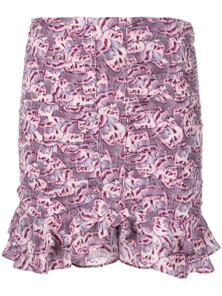  Isabel Marant Milendi Ruched Miniskirt - Purple 