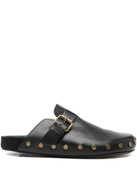  Isabel Marant Mirvin Buckled Studded Mules - Black 