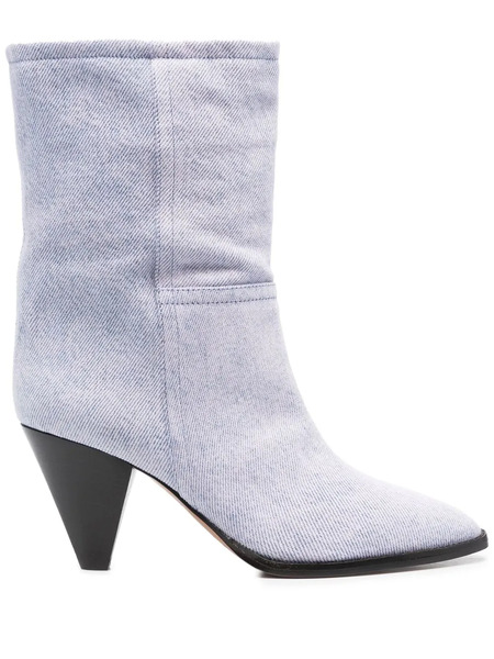  Isabel Marant 75mm Rouxa Suede Boots - Purple 