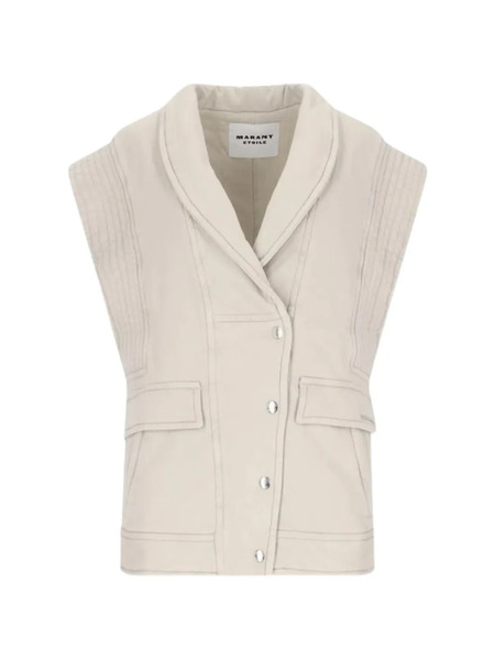  Isabel Marant Naelle Quilted Gilet - Neutrals 