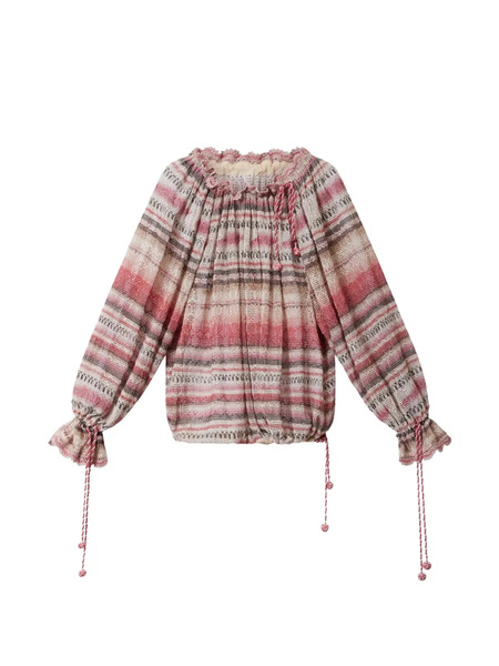  Isabel Marant Nalyna Striped Top - Pink 