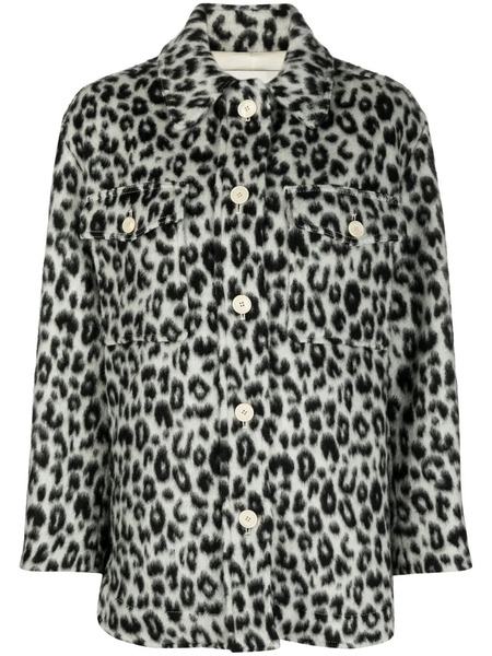  Isabel Marant Odelino Leopard-print Shirt Jacket - White 
