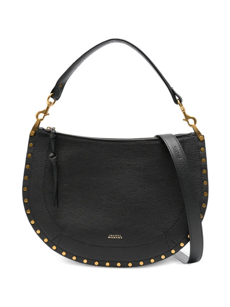  Isabel Marant Oskan Soft Zip Studded Half-moon Tote Bag - Black 