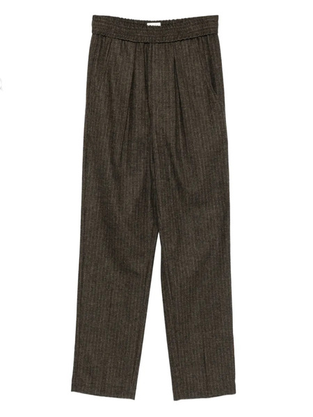  Isabel Marant Pinstripe Elastic-waist Tailored Trousers - Brown 