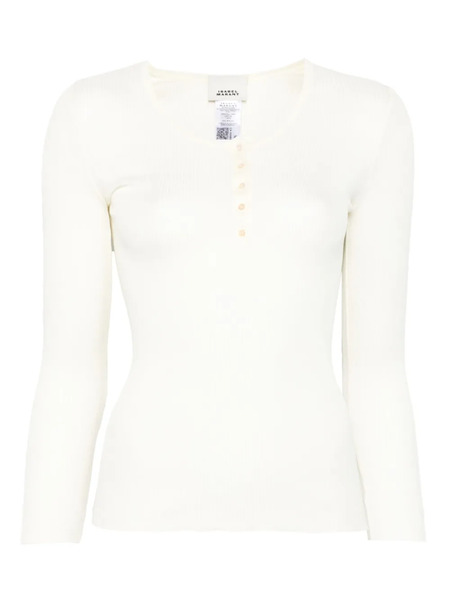  Isabel Marant Ribbed Top - White 