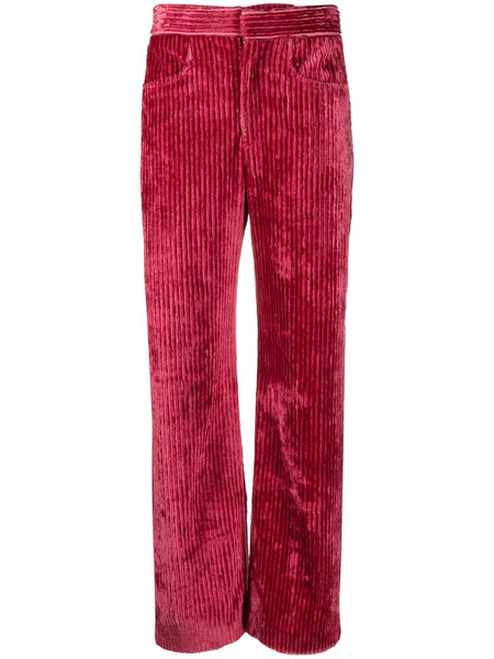  Isabel Marant Rwan Cordoroy-finish Trousers - Pink 
