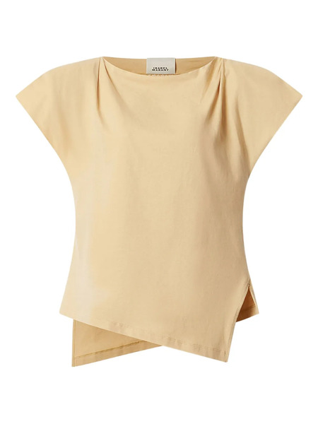  Isabel Marant Sebani Draped Asymmetric Tee T-shirt - Yellow 
