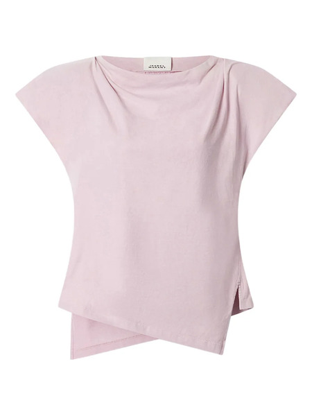  Isabel Marant Sebani Draped Tee T-shirt - Pink 