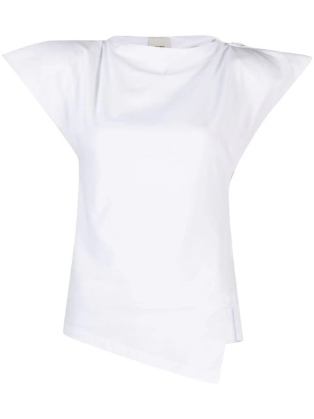  Isabel Marant Sebani Padded Asymmetric T-shirt - White 