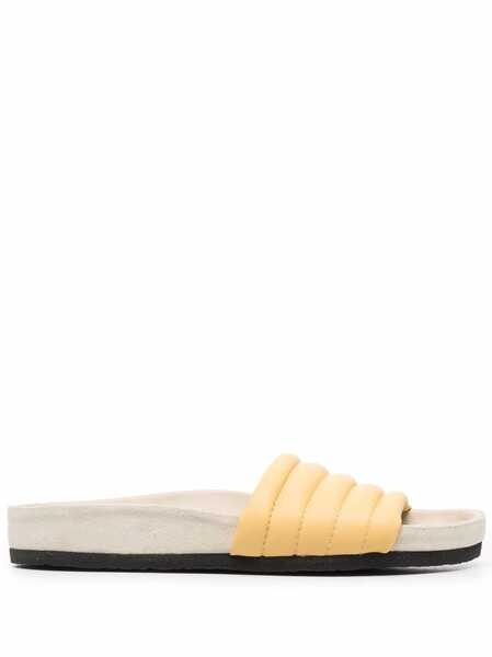  Isabel Marant Shellea Padded Slides - Yellow 