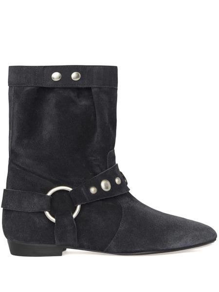  Isabel Marant Stania Studded Suede Boots - Black 