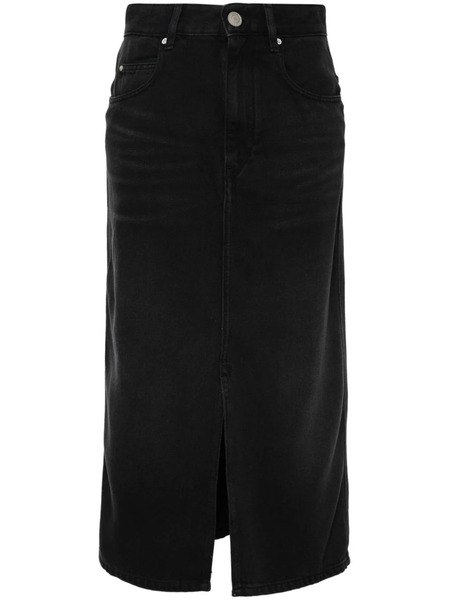  Isabel Marant Tilauria Denim Midi Skirt - Black 