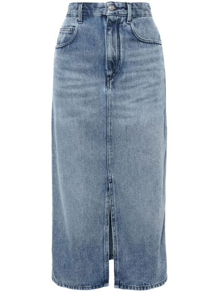  Isabel Marant Tilauria Stonewashed Denim Skirt - Blue 