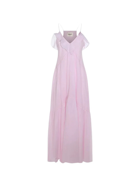  Isabel Marant Vasma Ruffled Maxi Dress - Pink 