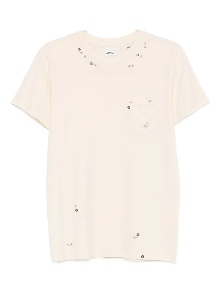  Isabel Marant Yezra Embellished T-shirt - Neutrals 