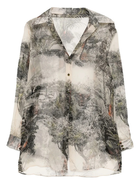  Isabel Sanchis Landscape Print Long Sleeves Shirt - Neutrals 