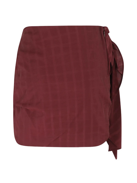  Isabelle Blanche Check Print Mini Skirt - Brown 