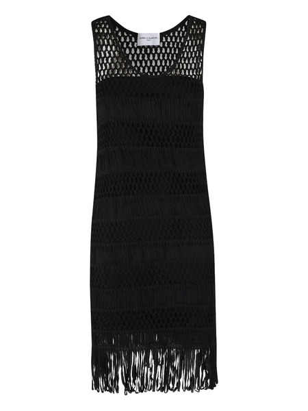  Isabelle Blanche Cotton Midi Dress - Black 